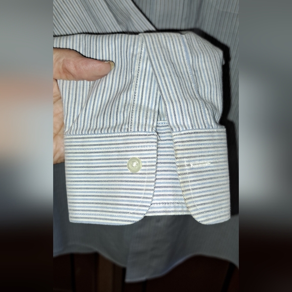 Brooks Brothers Shirt Mens Large 16.5 Button Up Striped Long Sleeve 100% Supima - Picture 3 of 8